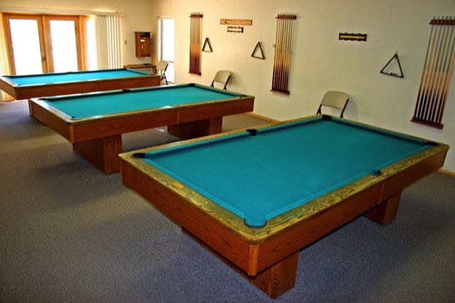 Enter a tournament, or just play a casual game in our carpeted billiard room.