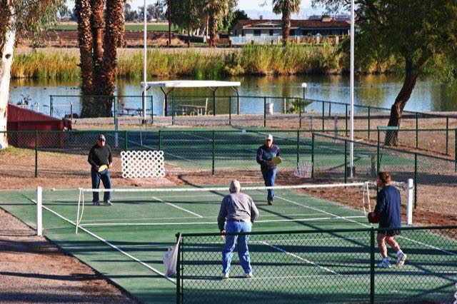 Have a great time on our new pickleball courts.