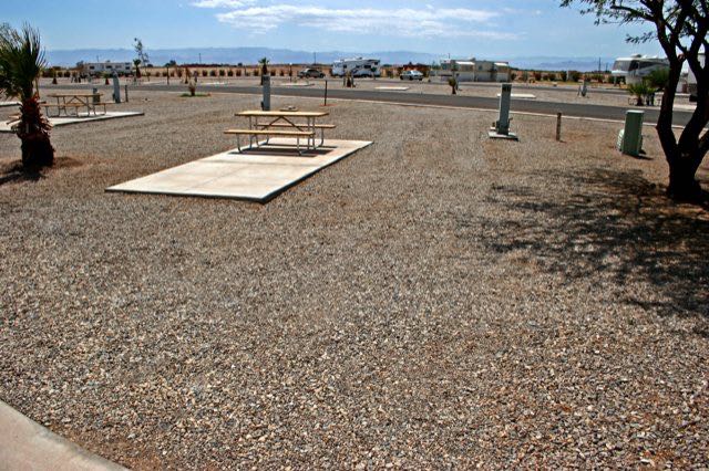 Our clean gravel sites have plenty of space for the biggest RVs with multiple slide-outs.<br />Both back-in and pull-thru sites are available.